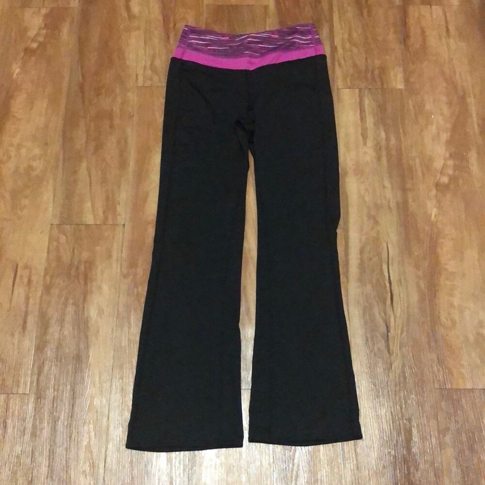 Inner Spirit Black and Purple Workout Yoga Pants Size XS